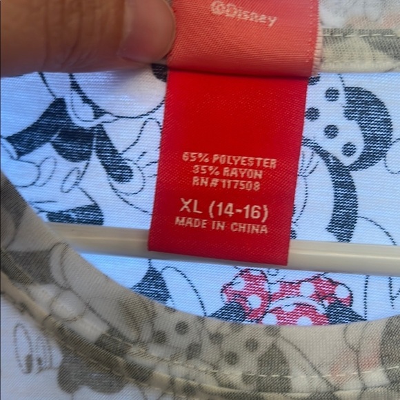 Disney Kids Minnie Mouse Bow T-Shirt - Gray and Red XL - Picture 3 of 3